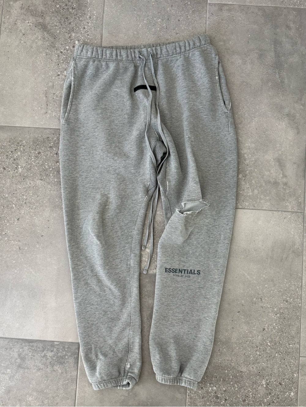 Fear of God ESSENTIALS Light Gray Men’s Sweatpants - Drawstring Joggers